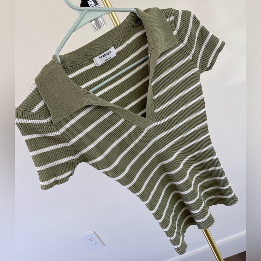 Knit striped top